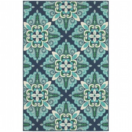 Sphinx By Oriental Weavers Oriental Weavers Meridian 2206B 8' Round Round - Blue/ Green-Polypropylene M2206B240RDST